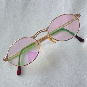 Vintage frames blue-pink lenses